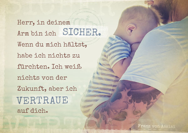 Postkarte - Sicher vertrauen Postkarte - Sicher vertrauen