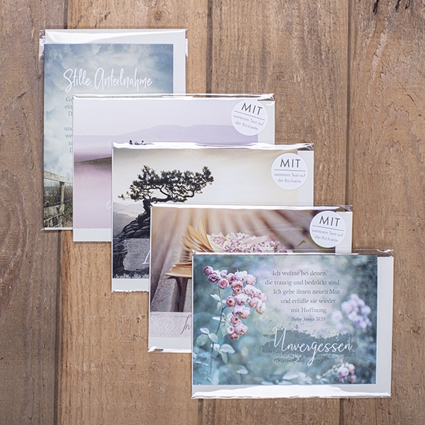 Faltkarten-Set rechteckig - Trauer Faltkarten-Set rechteckig - Trauer