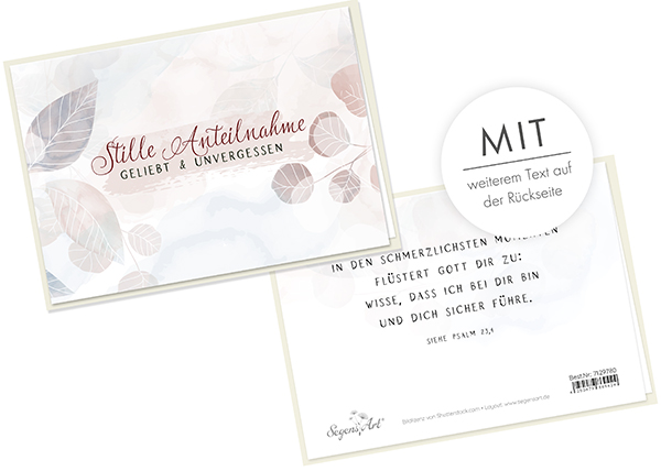 Faltkarte - Stille Anteilname – Geliebt und Unvergessen (Blätter) Faltkarte - Stille Anteilname – Geliebt und Unvergessen (Blätter)