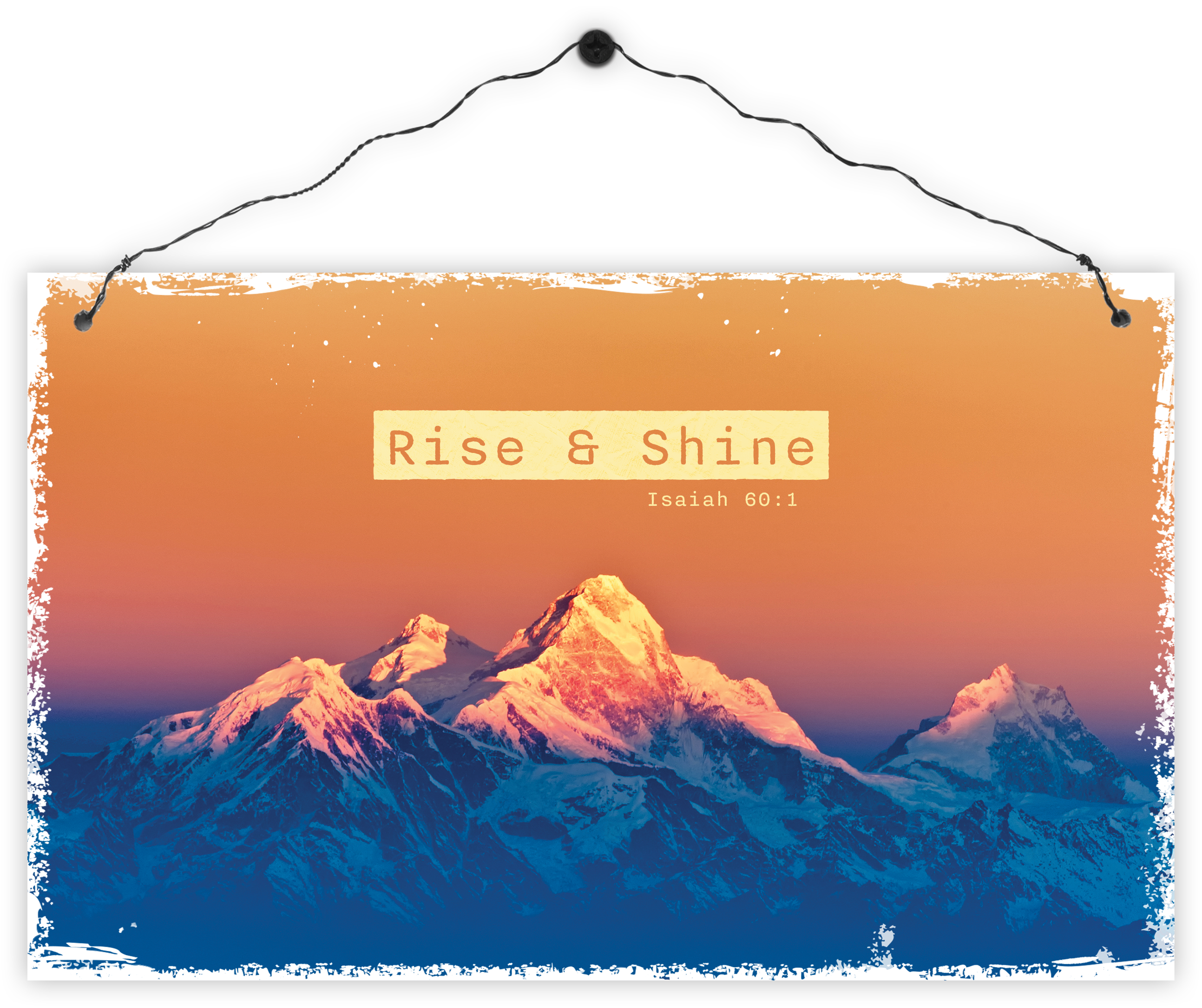 Holzschild rechteckig – Rise & Shine Holzschild groß - Rise & Shine