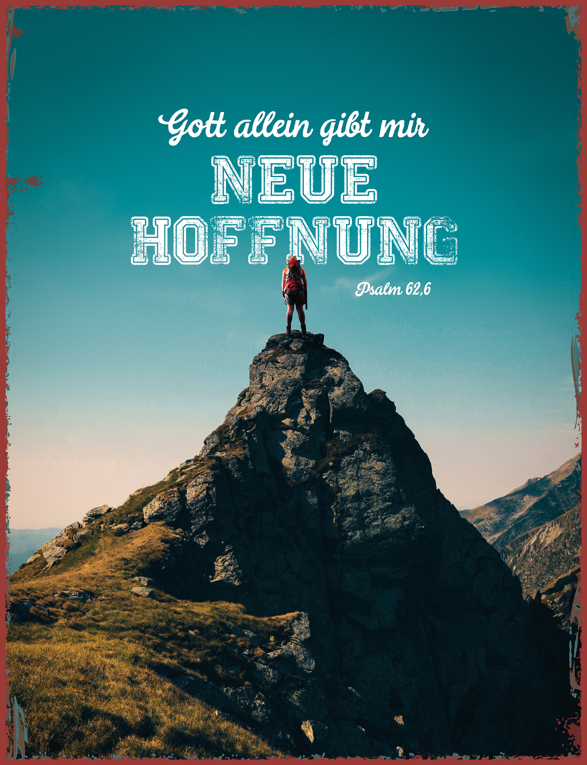 Metallschild groß - Neue Hoffnung