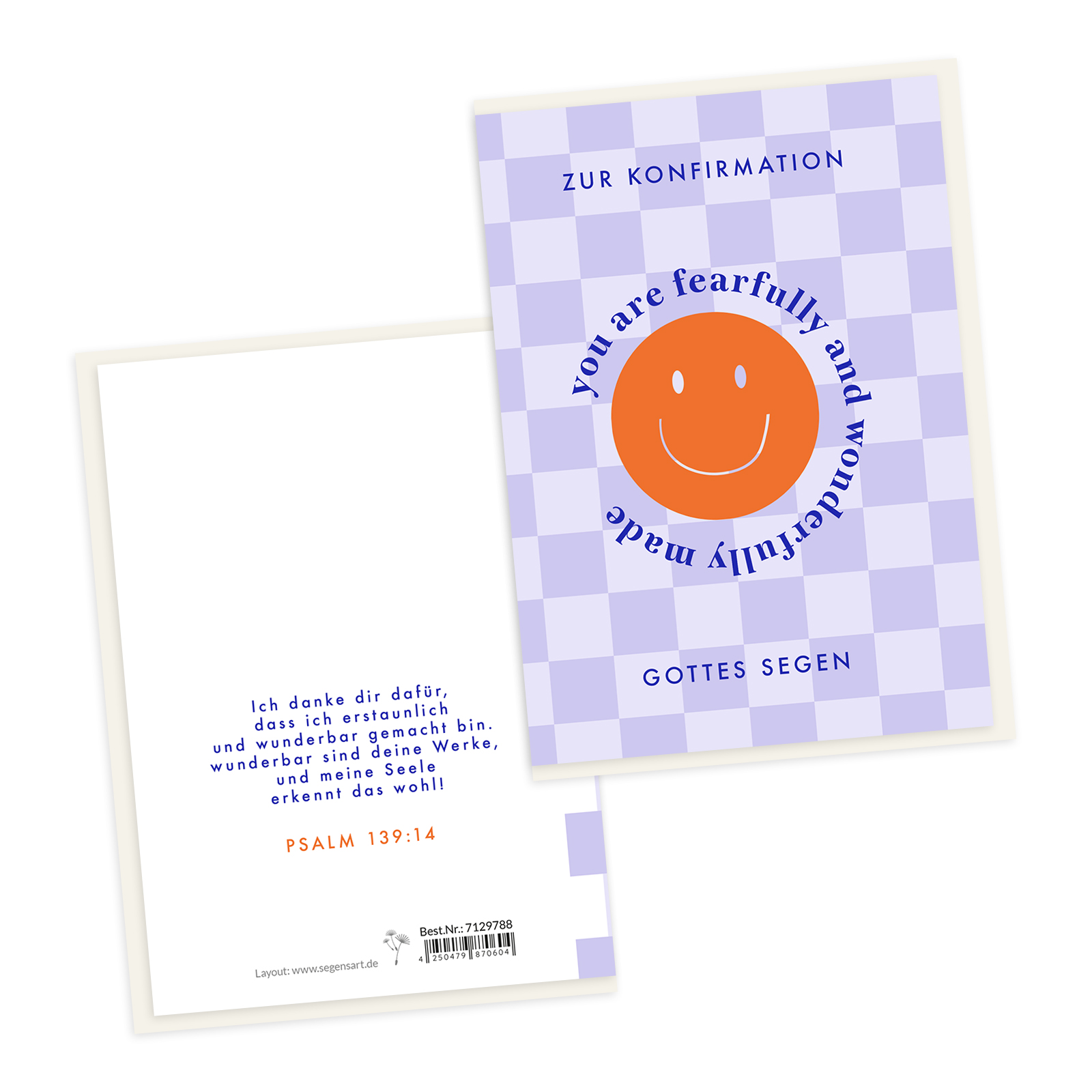 Faltkarte - Zur Konfirmation (Smiley)