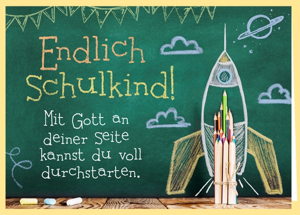 Faltkarte - Endlich Schulkind Faltkarte - Endlich Schulkind