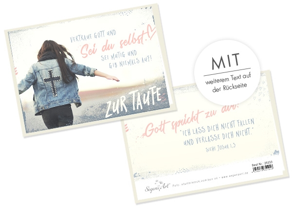 Faltkarte - Zur Taufe - Sei du selbst Faltkarte - Zur Taufe - Sei du selbst