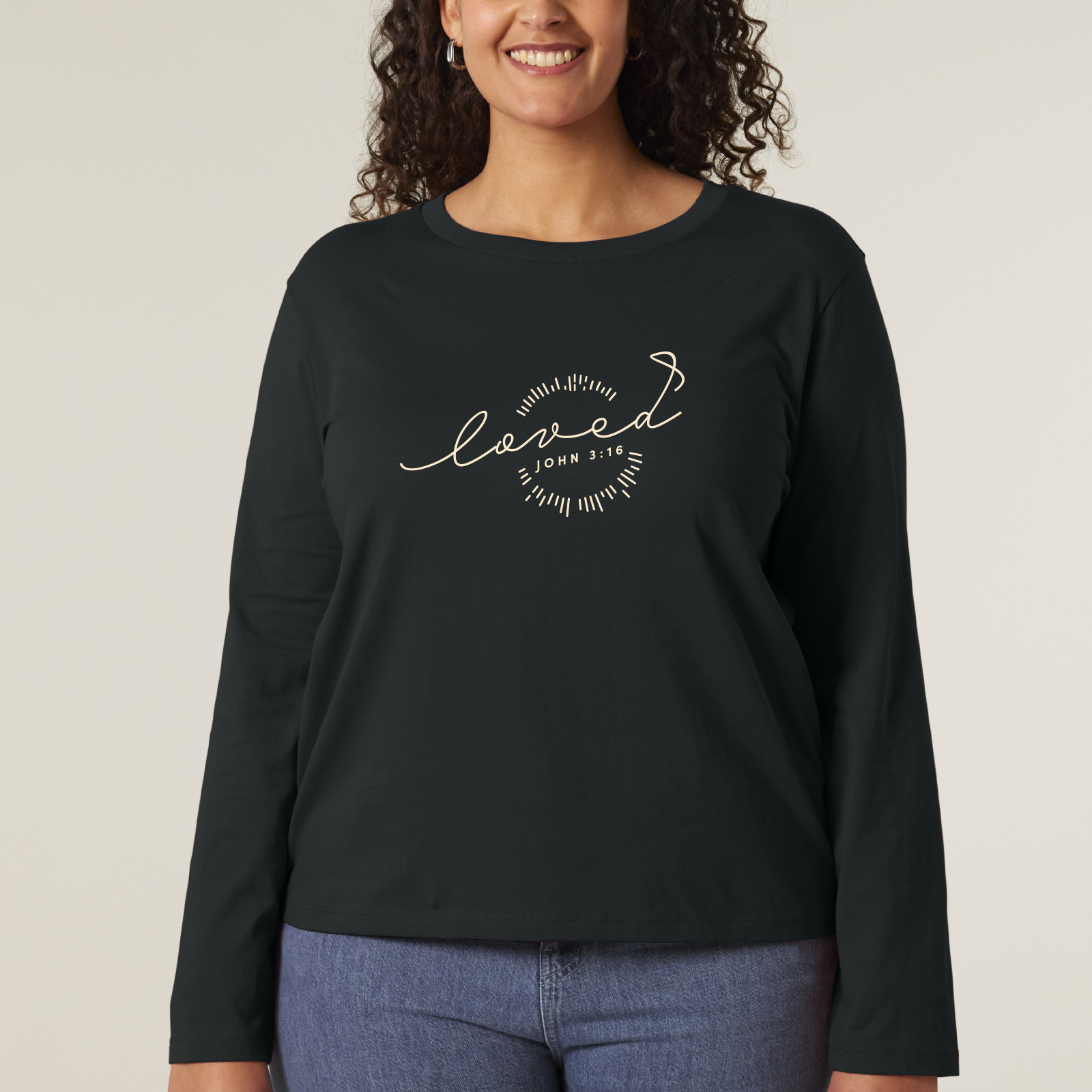 Longsleeve loved (black)-L
