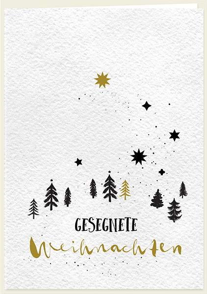 Faltkarte Naturpapier - Gesegnete Weihnachten (Wald) Faltkarte Naturpapier - Gesegnete Weihnachten (Wald)