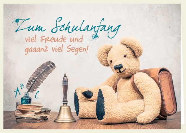 Faltkarte - Zum Schulanfang (Teddy) Faltkarte - Zum Schulanfang (Teddy)