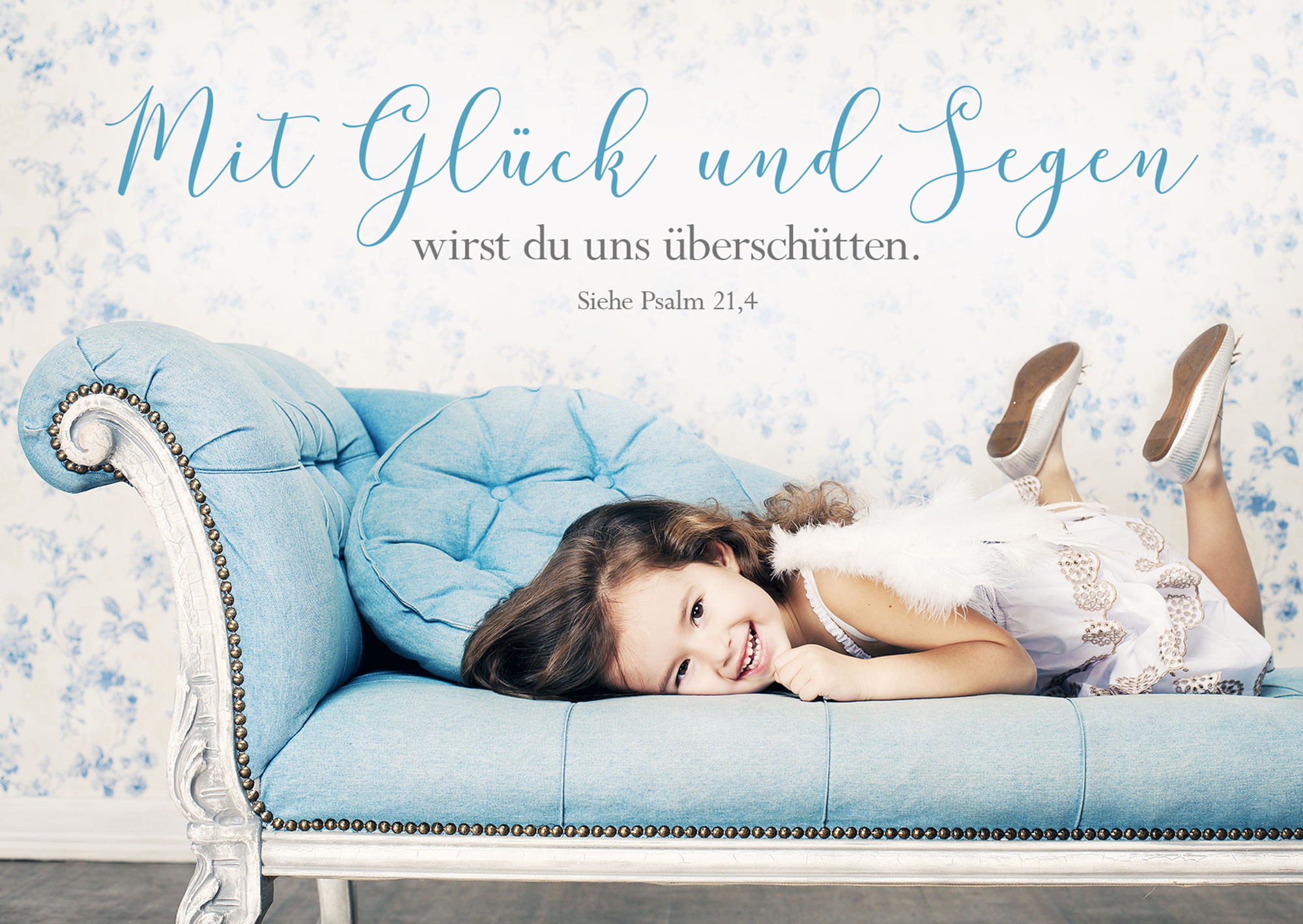 Postkarte – Mit Glück uns Segen überschütten