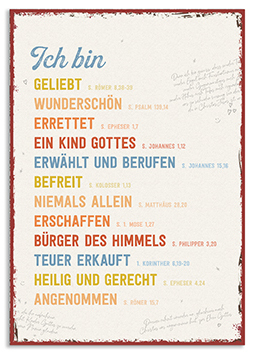 Metallschild klein – Identität