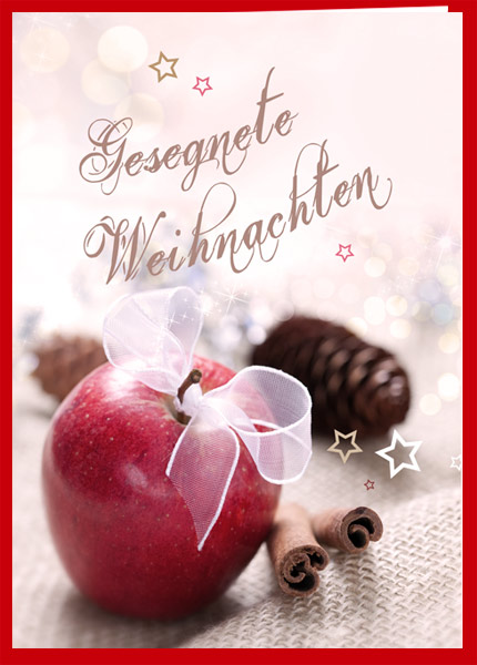Faltkarte - Gesegnete Weihnachten (Apfel) Faltkarte - Gesegnete Weihnachten (Apfel)