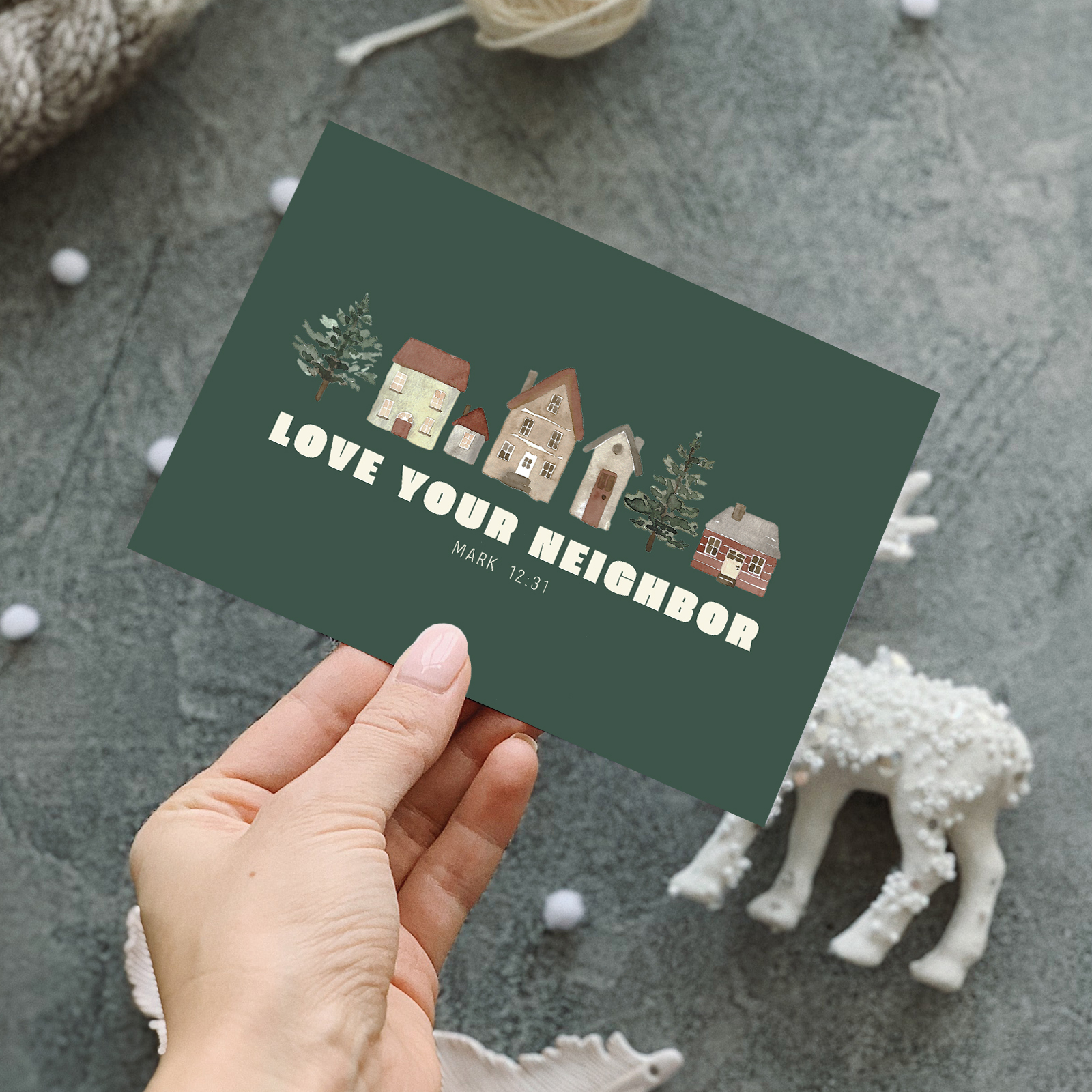 Postkarte - Love your neighbor