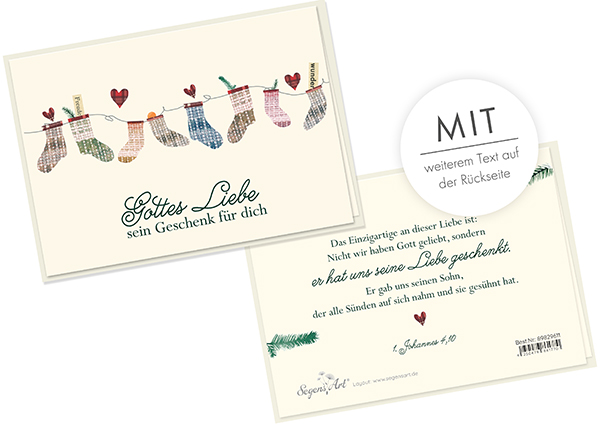 Faltkarte Naturpapier - Gottes Liebe Faltkarte Naturpapier - Gottes Liebe