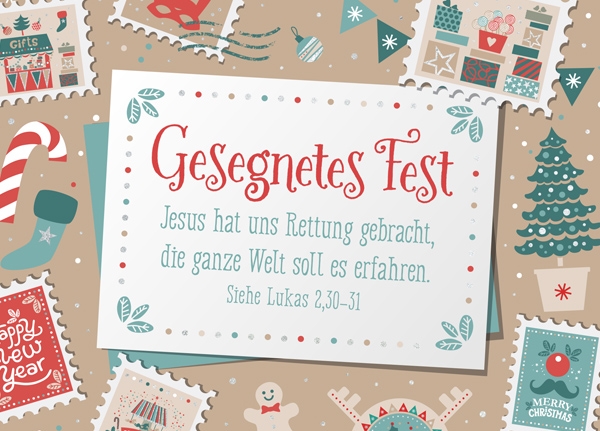 XL-Postkarte Big Blessing Silber - Rettung