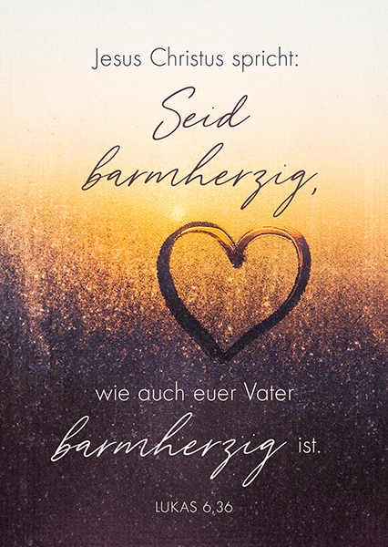 Postkarte - Seid barmherzig (Herz) Postkarte - Seid barmherzig (Herz)