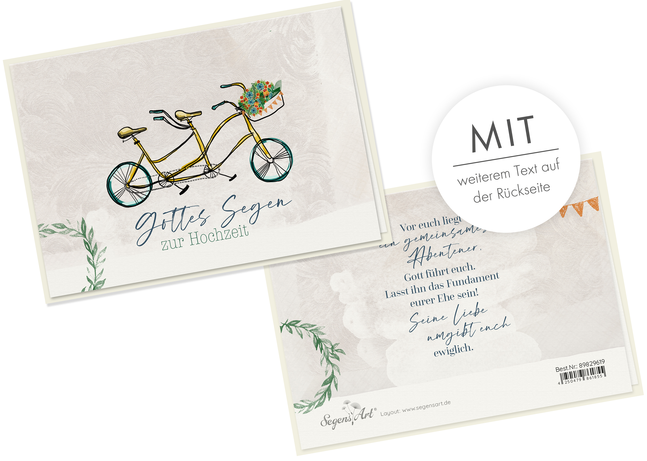 Doppelkarte Collage - Hochzeit - Tandem