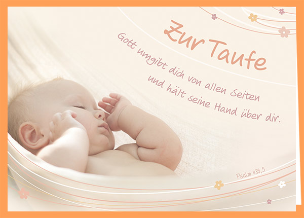 Faltkarte - Zur Taufe – Gott umgibt