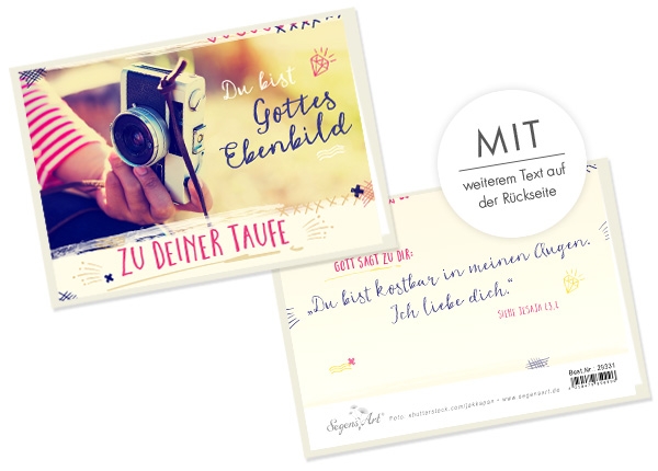 Faltkarte - Zu deiner Taufe - Du bist kostbar Faltkarte - Zu deiner Taufe - Du bist kostbar