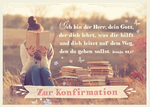Faltkarte - Konfirmation - Ich bin der Herr Faltkarte - Konfirmation - Ich bin der Herr