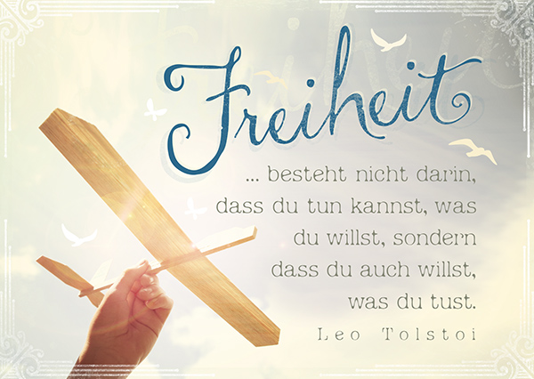 Postkarte - Freiheit besteht Postkarte - Freiheit besteht