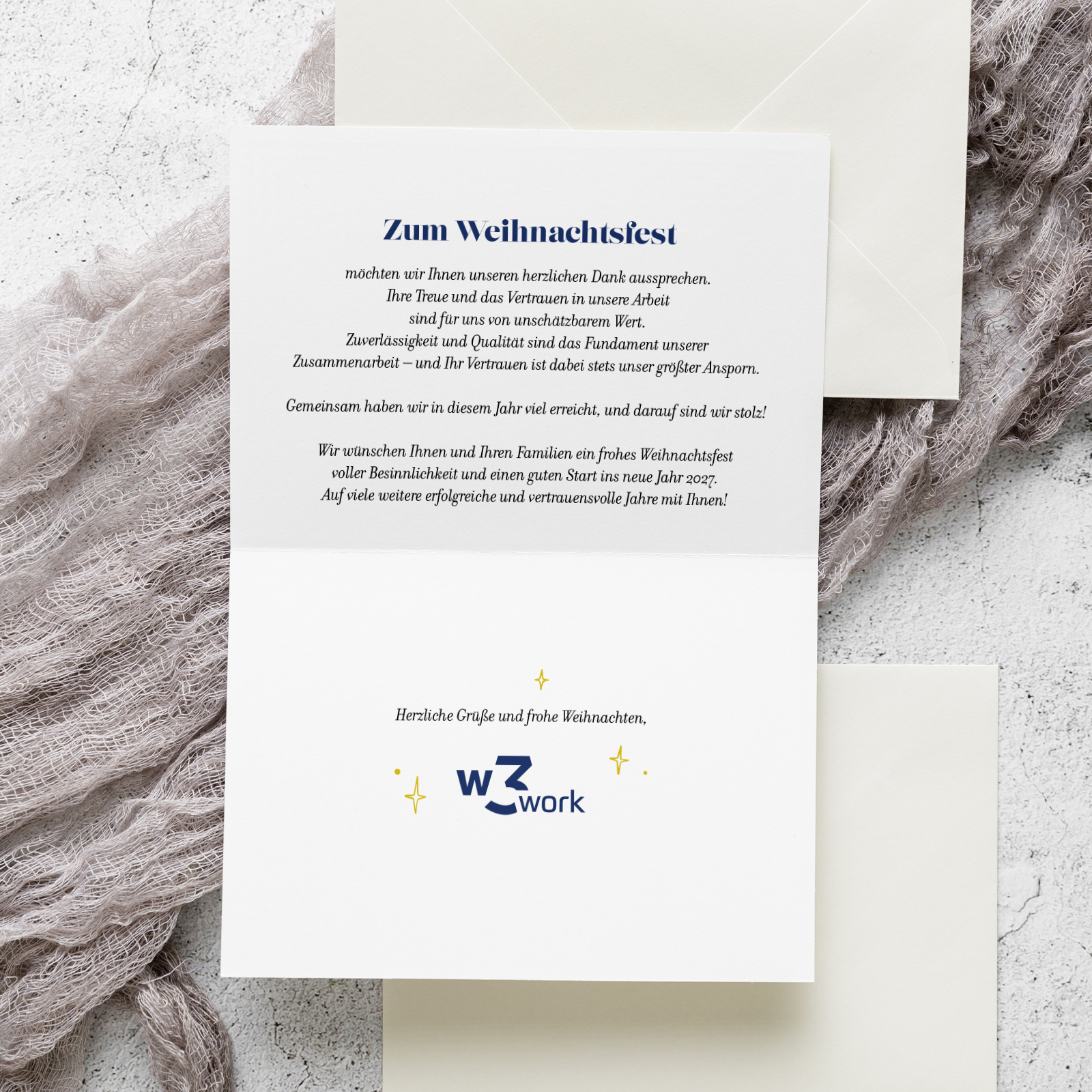 Moderne Firmen-Weihnachtskarte „Weihnachten“ | Lettering