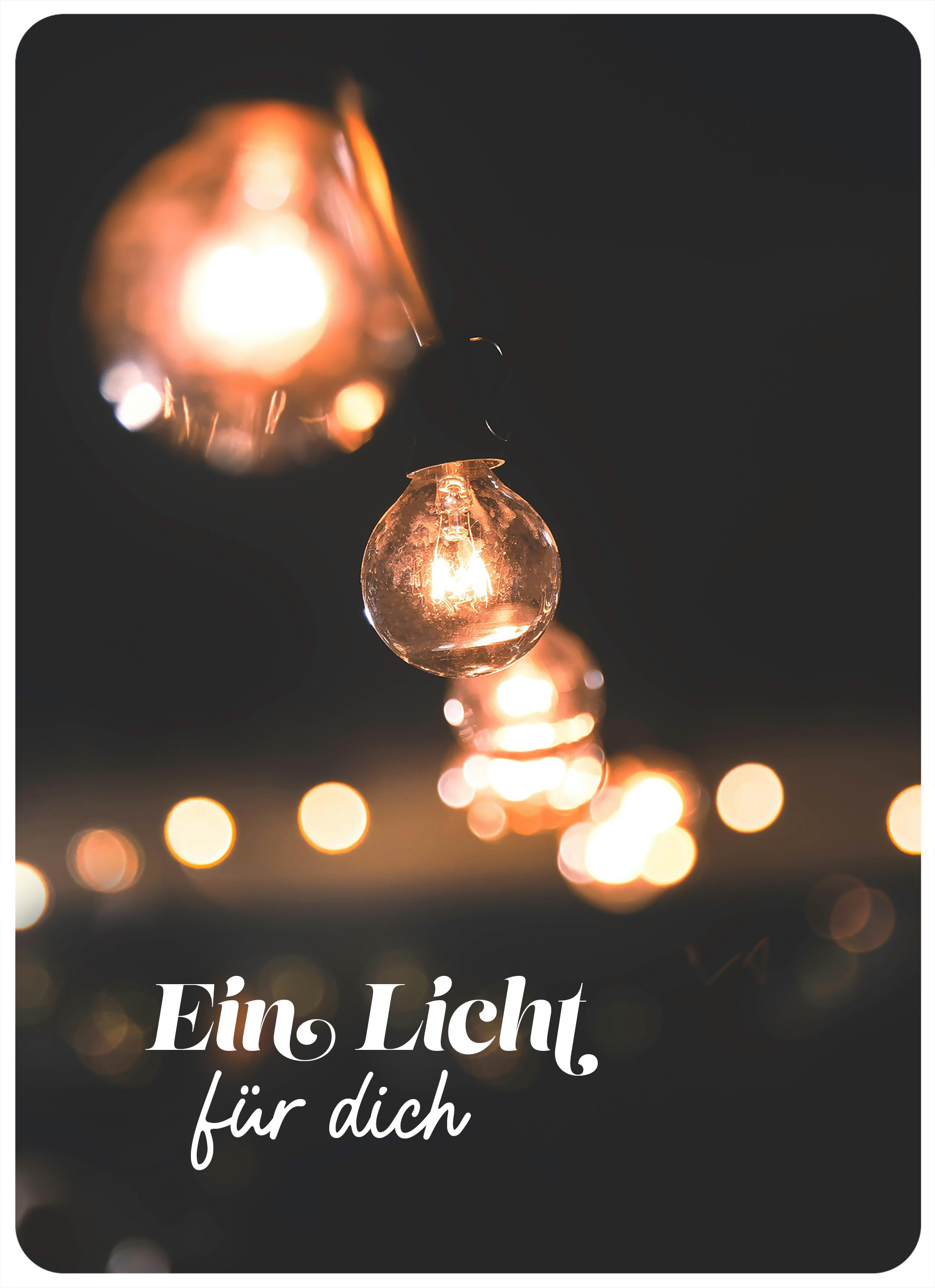 XL-Postkarte - Ein Licht für dich