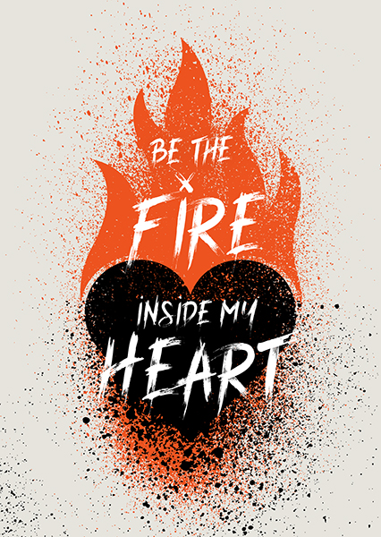 Postkarte - Be the fire