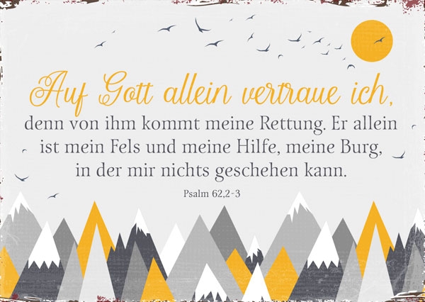 Postkarte - Auf Gott allein Postkarte - Auf Gott allein