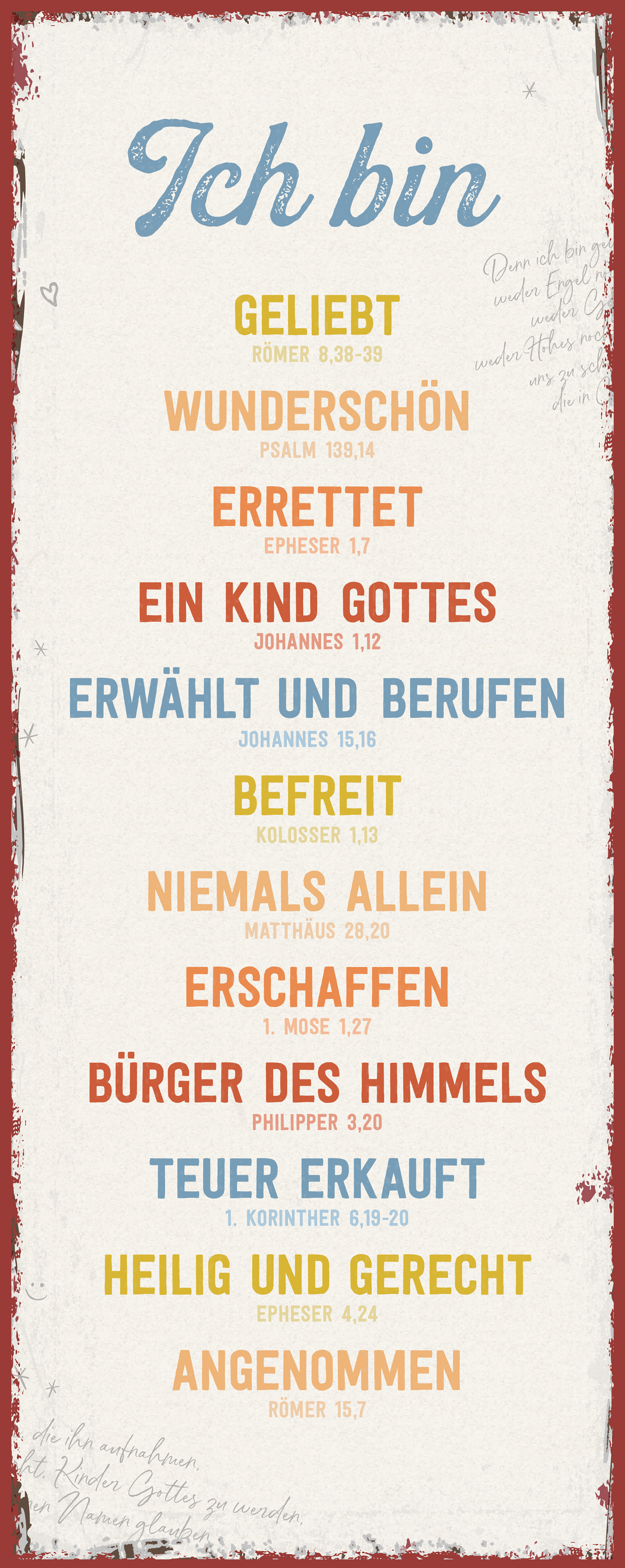 Metallschild lang - Identität