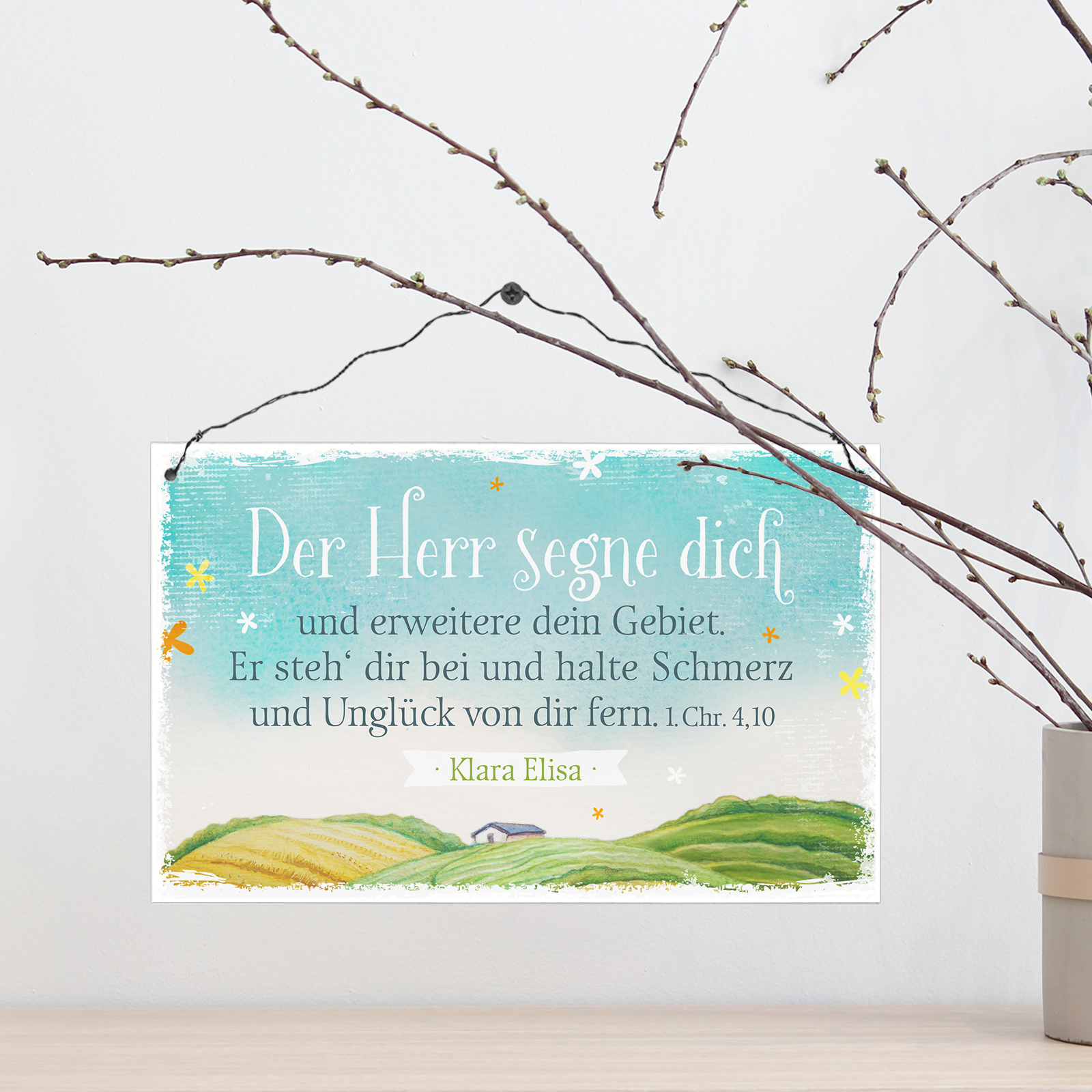 Persönliches Holzschild groß -  Der Herr segne dich