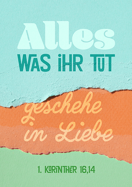 Poster - Alles, was ihr tut (bunt) Poster - Alles, was ihr tut (bunt)