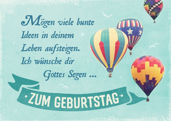 Postkarte - Zum Geburtstag - Bunte Ideen Postkarte - Zum Geburtstag - Bunte Ideen