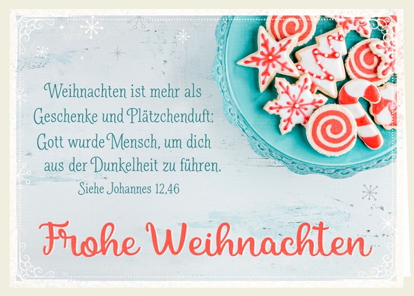 Faltkarte - Frohe Weihnachten (Plätzchen) Faltkarte - Frohe Weihnachten (Plätzchen)
