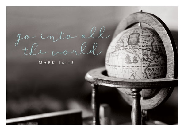 Postkarte Black & White - All the world Postkarte Black & White - All the world