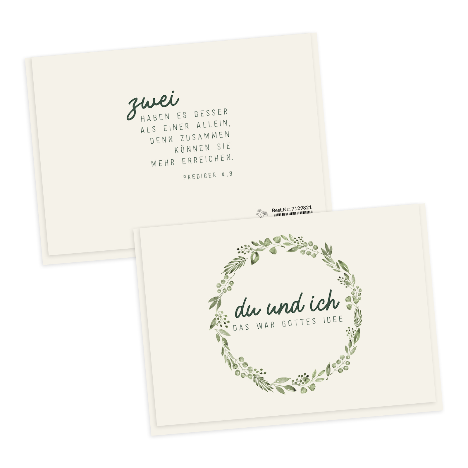 Glückwunschkarte Hochzeit - Gottes Idee