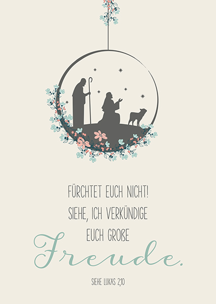 Postkarte - Große Freude (Hirten)