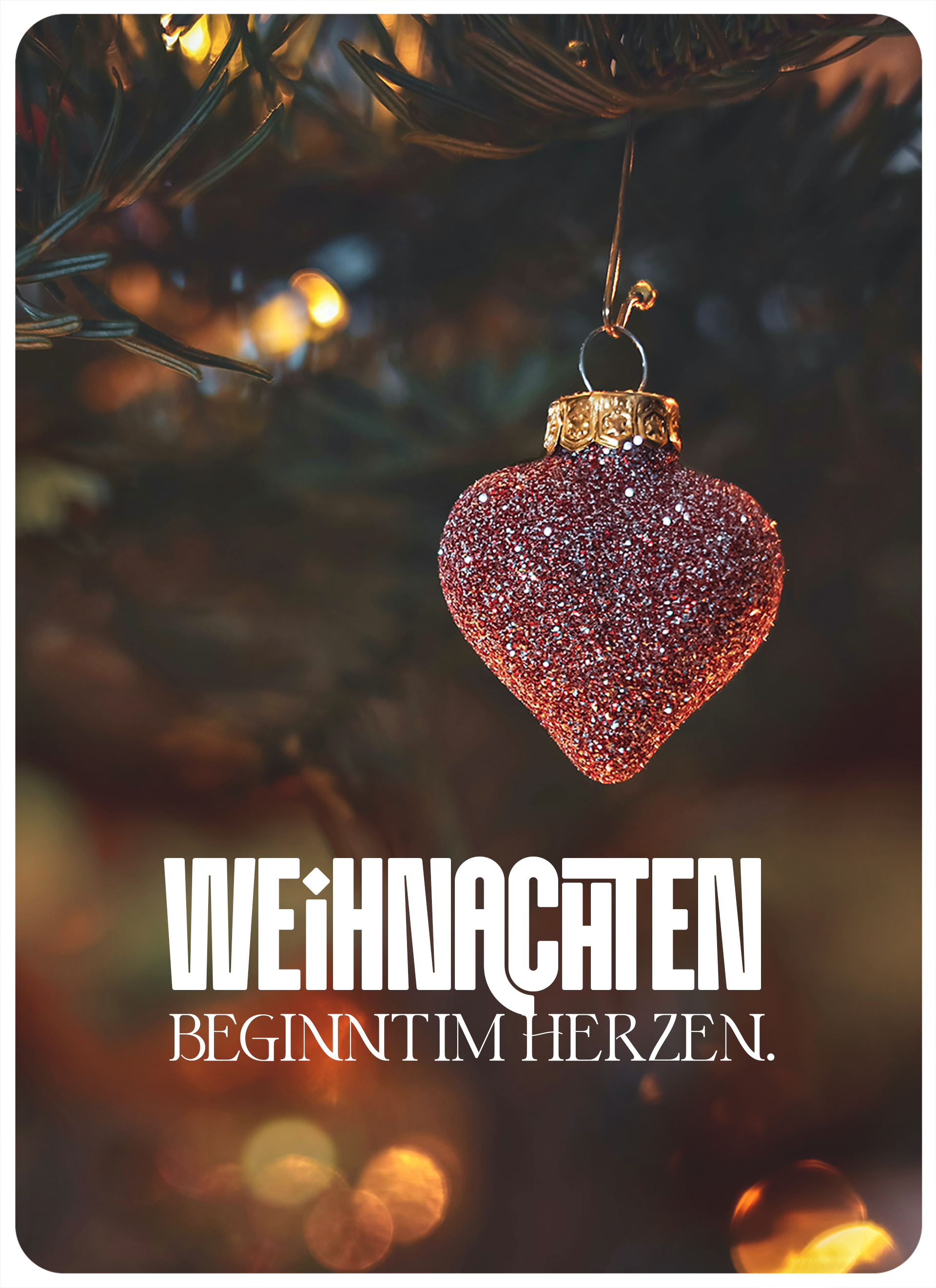 XL-Postkarte - Weihnachten beginnt im Herzen
