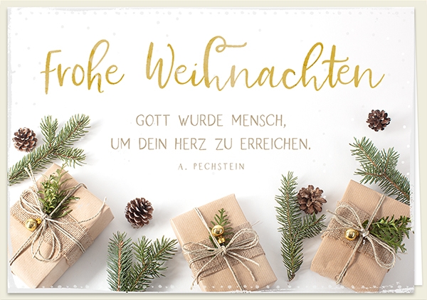 Faltkarte - Frohe Weihnachten - Gott wurde Mensch Faltkarte - Frohe Weihnachten - Gott wurde Mensch