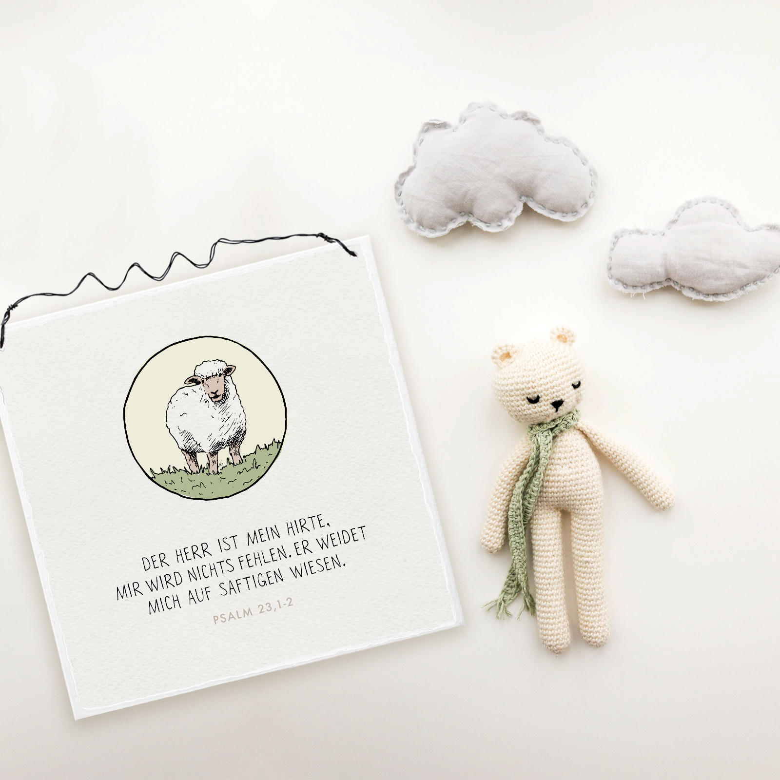 Holzschild klein - Der Herr ist mein Hirte