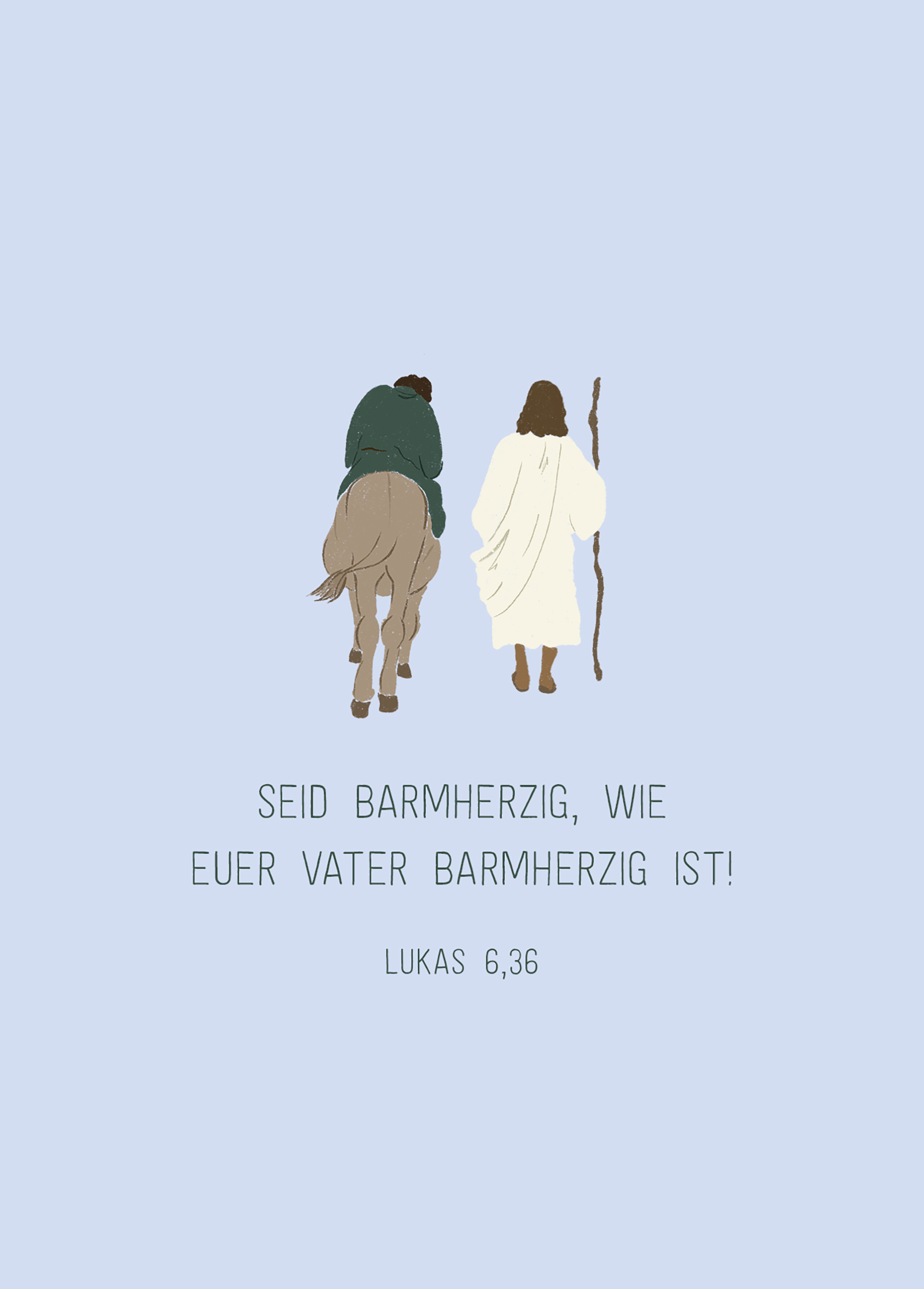 Postkarte - Barmherzigkeit leben