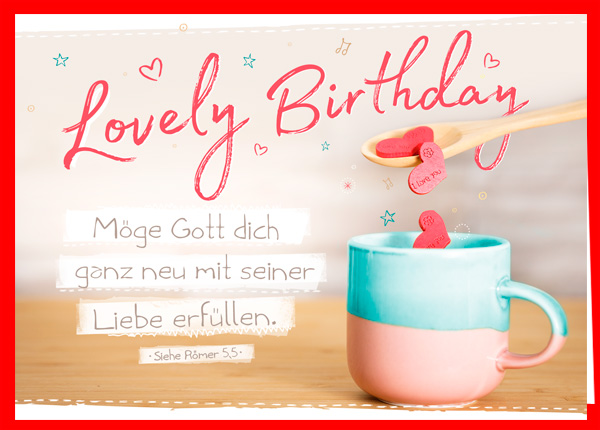 Faltkarte - Lovely Birthday