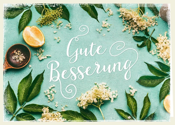 Faltkarte - Gute Besserung (Zitrone) Faltkarte - Gute Besserung (Zitrone)