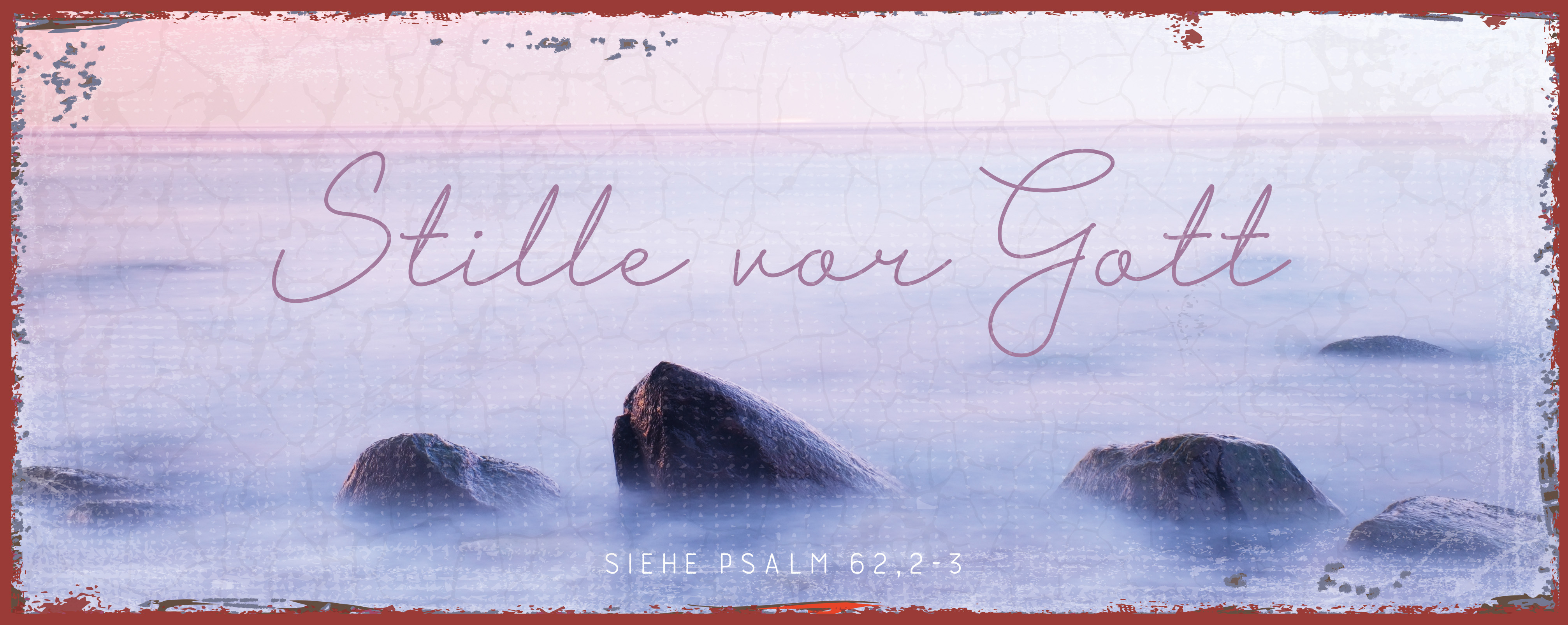 Metallschild lang – Stille vor Gott