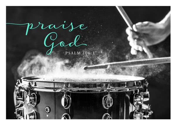 Postkarte Black & White - Praise God Postkarte Black & White - Praise God