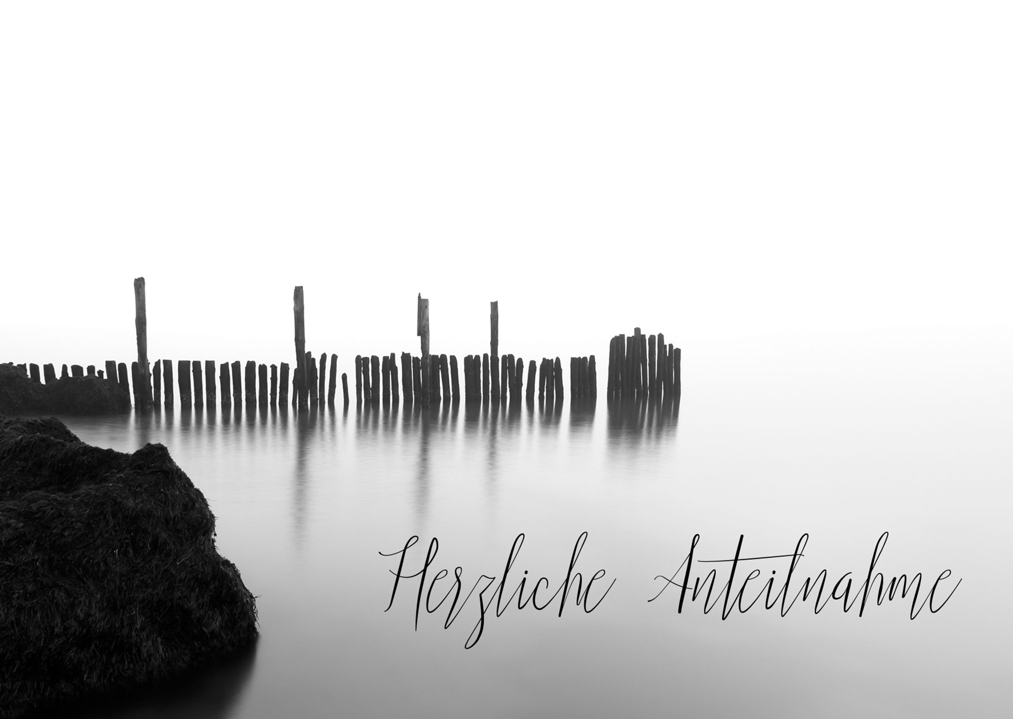 Doppelkarte – Herzliche Anteilnahme (Er wird jede Träne abwischen) Faltkarte - Herzliche Anteilnahme (Er wird jede Träne abwischen)