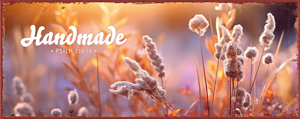 Metallschild lang - Handmade (Gräser) Metallschild lang - Handmade (Gräser)