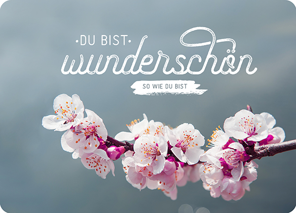 Wunderschön Sign XL-Postkarte Big Blessing – Du bist wunderschön