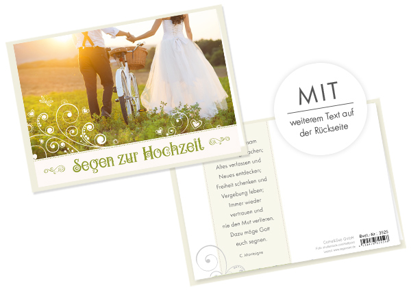 Faltkarte - Segen zur Hochzeit (Fahrrad) Faltkarte - Segen zur Hochzeit (Fahrrad)