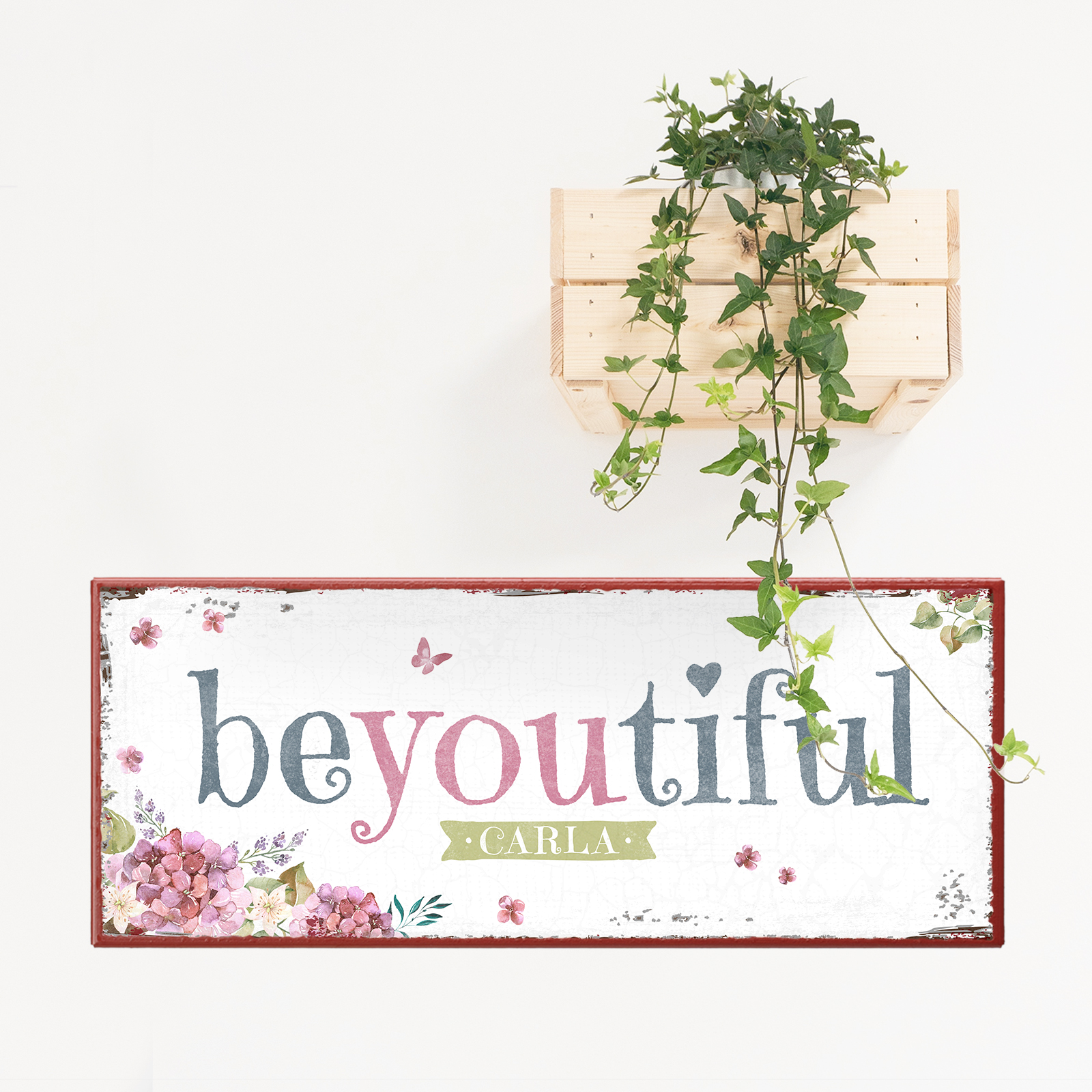 Persönliches Metallschild lang - Beyoutiful