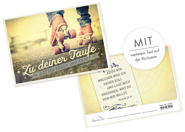 Faltkarte - Zu deiner Taufe - Segen und Kraft Faltkarte - Zu deiner Taufe - Segen und Kraft