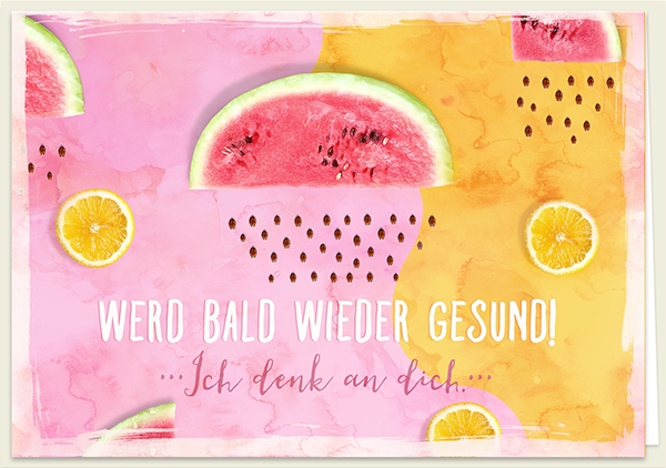 Faltkarte - Gesund (Melone) Faltkarte - Gesund (Melone)